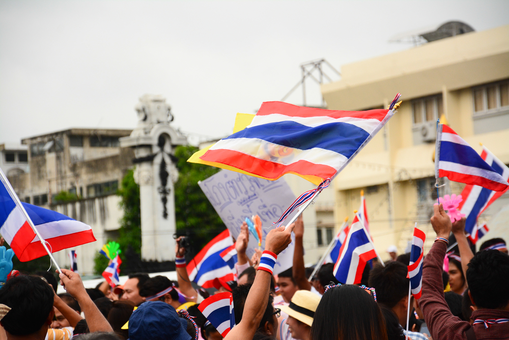 Thai Anti-Government Protesters in Bangkok. Copyright © Shutterstock. All Rights Reserved