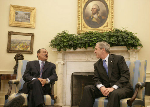 Ali Abdullah Saleh and George Bush © White House