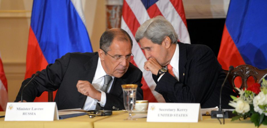 Sergei Lavrov and John Kerry