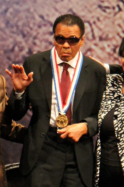 Ali Receiving the 2012 Liberty Medal