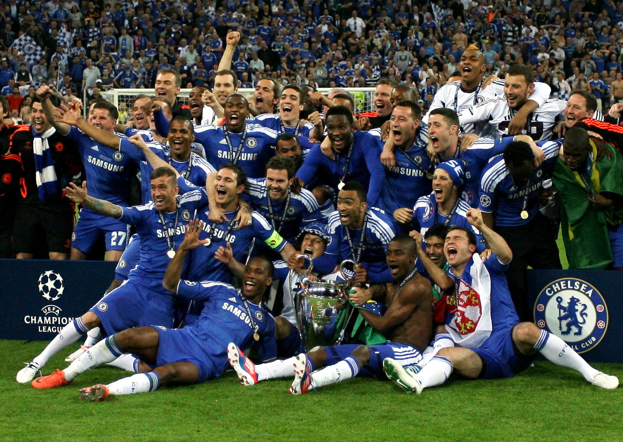 Chelsea FC celebrate winning the UEFA Champions League on 5/19/2012. © ph.FAB / Shutterstock