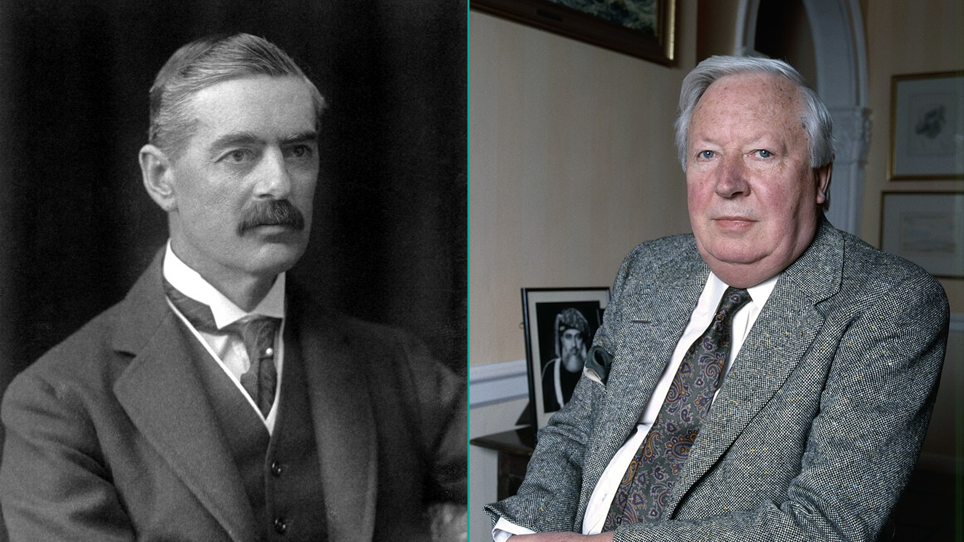 Neville Chamberlain and Edward Heath
