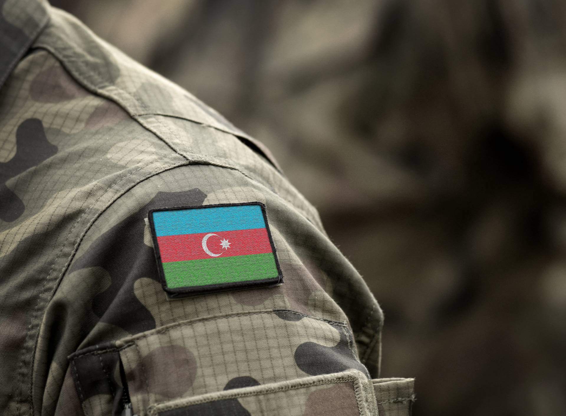 Flag of Azerbaijan on military